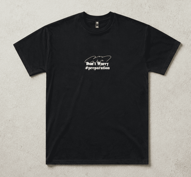 Black N2 × GUNMIN T-shirt with a white graphic.